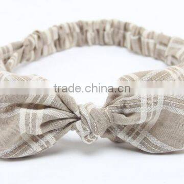 Plaid Yarn Dye Woven Fabric Headband for Kids photo-5