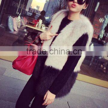 Imitation fur vest long section of short Korean version of the jacket female Slim vest imitation fox fur female vest