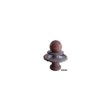 Red Marble Floating Ball Fountain