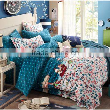 China wholesale christmas print bedding set flannel blanket