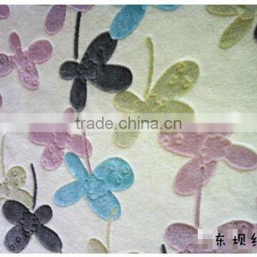 Fshion Dragonfly offset printing coral fleece fabric