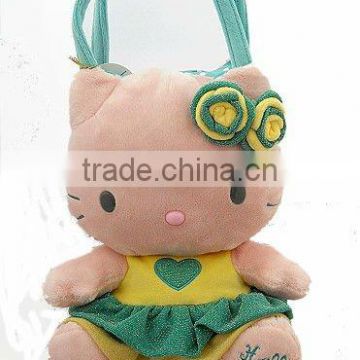 green plush handbag hello kitty