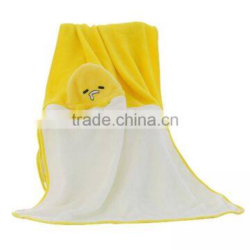 High Grade Coral Fleece Yellow Egg Design Baby Rolling Blanket photo-5
