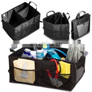 Black Polyester Truck Backseat Car Organizer for Family photo-2