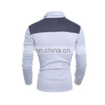 China Supplier 2016 New Men's Stylish Long Sleeve T-shirts Slim Fit Casual Polo T-shirts Tops photo-4