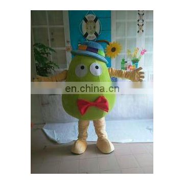 2016 hot sale CE fruit pear mascot costume for adults,used mascot costumes for sale