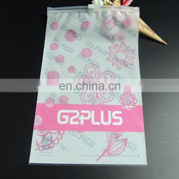 Trusted factory supplier PE slide zipper valve bag,clothes packaging bag with custom logo