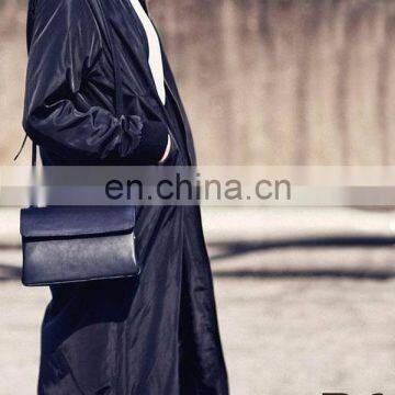 Black Oversized Nylon Zipper Winter Jacket photo-3