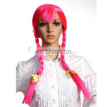 MCW-0391 Party Masquerade synthetic long women Hot straight pink braids wig