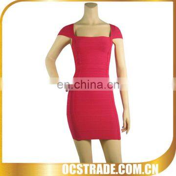 2014 special design red bandage asian sexy dress babydoll