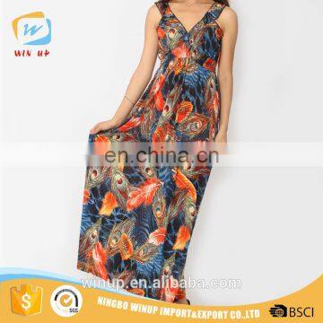 Ladies Beautiful Latest Dress Designs Flower Girls Maxi Dress photo-4