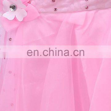 Pink Classy Baby Girls Party Wear Frock Dress Floral Applique for Kids photo-3