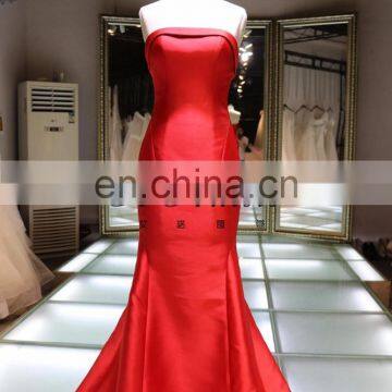 1A766 Real Picture Junoesque Off shouder mermaid sheath red evening dress 2016 new design