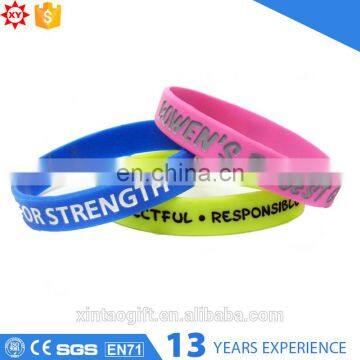 Personalized custom rubber or silicone bracelet