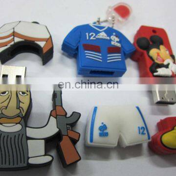 New Design Cheap Cartoon Character Pvc 32gb Flash Usb With Embossed Logo
