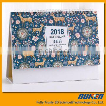 2018 new arrival customized 3d lenticular desk pad calendar for company