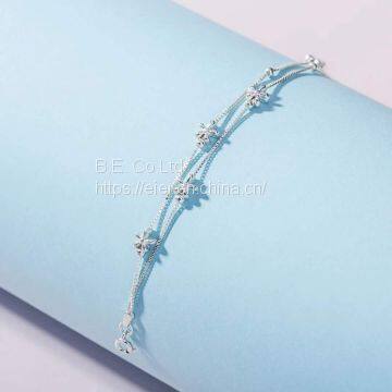 925 Silver CZ and Citrine Classic Tennis Bracelet Jewelry photo-2