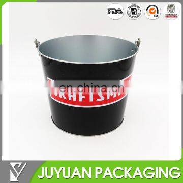 cute tinplate metal type and suck use clear tin bucket for sale