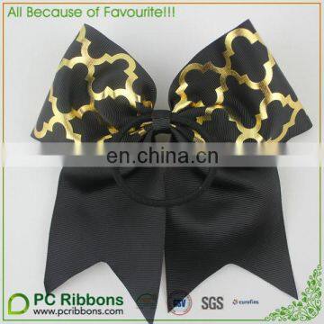 Carolina Blue Navy White Cheer/Softball Bow photo-2