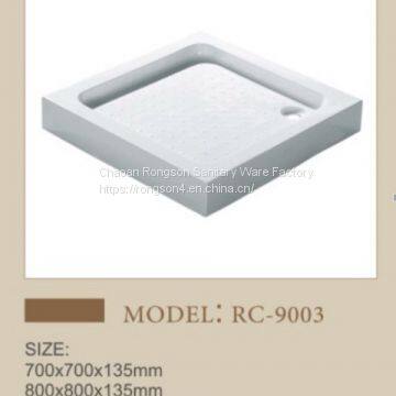 Wholesale hotel bathroom acrylic square top quality white tray