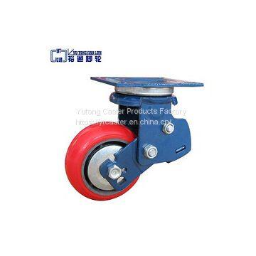 Double Spring PU Damping Rubber Shock Absorption Caster