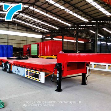 Made In China Container Semi-Automatic Twist Lock Bulk Cargo Carrier 40Ft Flatbed Truck Trailer Load Capacity