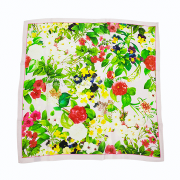 Custom Digital Satin Printed Shawl Designer Head Scarf photo-4