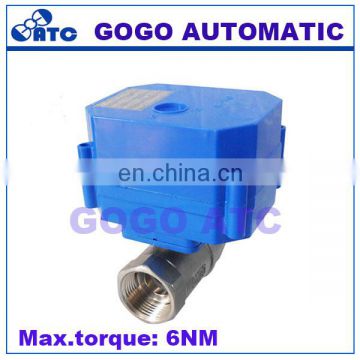 6NM bsp/npt 2,3,5 wires control Mini ball water valve electric actuator