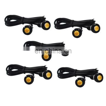 10X Amber Yellow 18MM Eagle Eye 9W LED Fog DRL Reverse Backup Light Car Motor