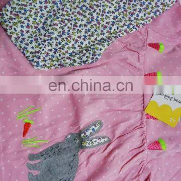 EASTER DAY BUNNY Girls Clothing Set PINK DOT SHIRT & FLORAL PANTS 2PCS SET photo-6