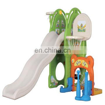 Small-scale kids  plastic swings pool slide