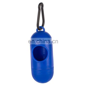 Portable Blue Capsule Type Dog Waste Bags Holder