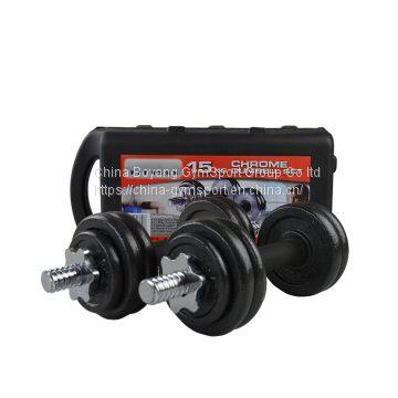 Iron Cast Painted Black Dumbbells photo-4