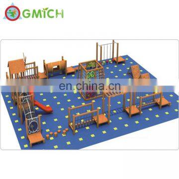 2019 Wood Frame Post Ladder Climbing Rope Playground Outdoor Wooden Course photo-3