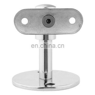 Wall Mounted Flange Tube Bar Connector Round Pipe Connector Stainless Steel Glass Floor Bracket Support photo-2