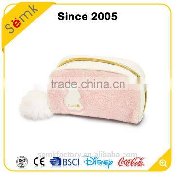 Rabbit Shape Rose Red Plush Ladies Fashion Travel Cosmetic Bag Quality Choice photo-3