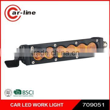 Amber Car LED Light Bar LED driving Bar lights 5W 6pcs Cr ee LED Work Light Bar offroad 4x4 lights