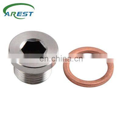 Carest M18 x 1.5mm Oxygen o2 Lambda Sensor blanking Plug Cap Stainless Steel Accessories Carbon FOR motorcycles and cars