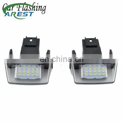 2Pcs LED Number License Plate Lights 18SMD No Error Free light bulb For PEUGEOT 206 207 306 307 406 407 for CITROEN C3 C4 C5