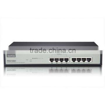 netis 8 Port Fast Ethernet PoE Switch/4 Port PoE/802.3af