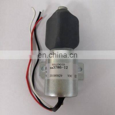 SA3786-12  Excavator Solenoid valve Stop for fuel shut off Solenoid valve 12V