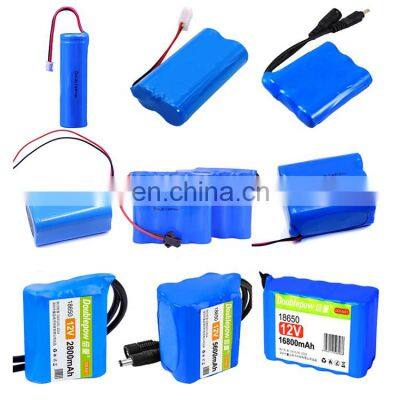 Custom battery rechargeable li ion lithium battery pack 3.7v 7.4v 12v 18650 battery pack for Humidifier and water pump