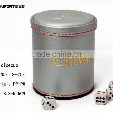 cheap new leather high plastic casino dice shaker