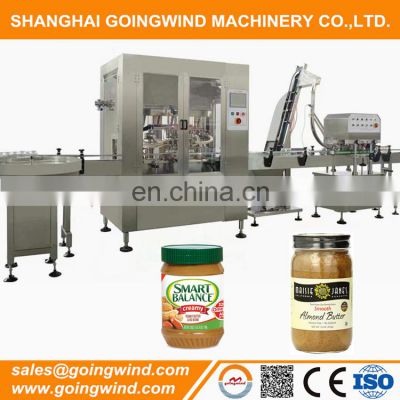 Automatic peanut butter filling sealing machine auto nuts paste sauce jar filling capping machinery cheap price for sale