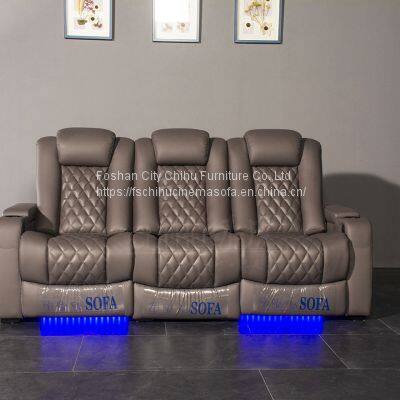 Latest Design Factory Direct Sale Electric Seating Leather Home Cinema Seats Recliner Chair Movie Home Theater Sofa