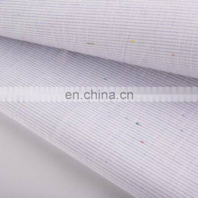 Factory Price Dress Making 1%polyester 99%cotton Plain Stripe Fabric for Women Garment photo-2