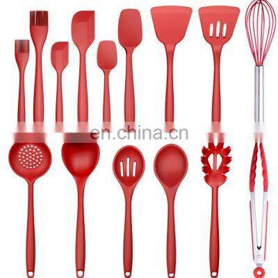 15-piece silicone kitchen utensil set with stainless steel handle heat-resistant kitchen utensils