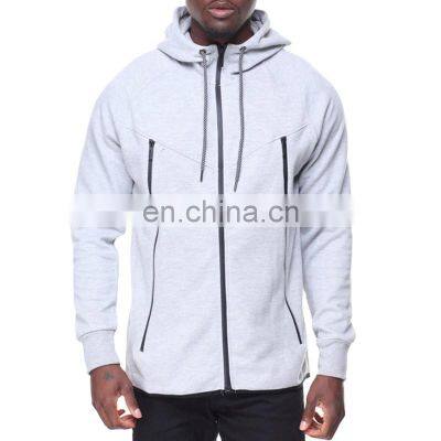 High Quality Full Zip Up Face Hoodie Blank Full Face Zip Full Zipper Hoodies Whole Custom Fleece Mens Zip Up Hoodie photo-4