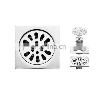 Stainless Steel Shower Cover Tile Insert Bathroom Black Strainer Floor Drain