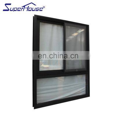 Superhouse Latest Sliding Window Design AS2047 Certified Hot Sale Aluminum Frame Sliding Window With a Fixed Window